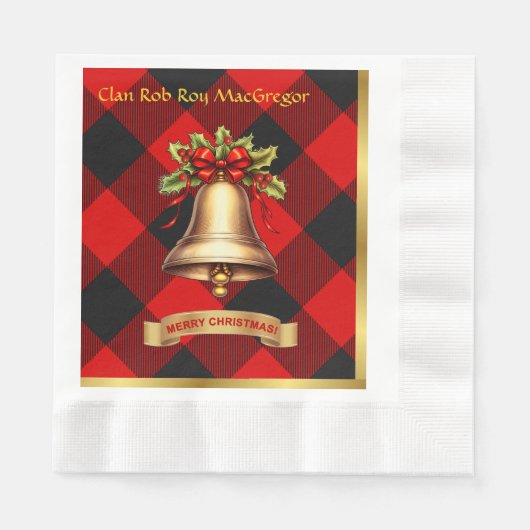 Rob Roy MacGregor Gepersonaliseerde Tartan Kerstmi Servet (Voorkant)