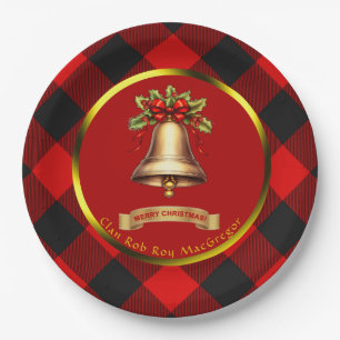 Rob Roy MacGregor Tartan Gepersonaliseerde Kerstmi Papieren Bordje