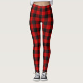 Rob Roy Rood Zwart Tartan Leggings (Voorkant)
