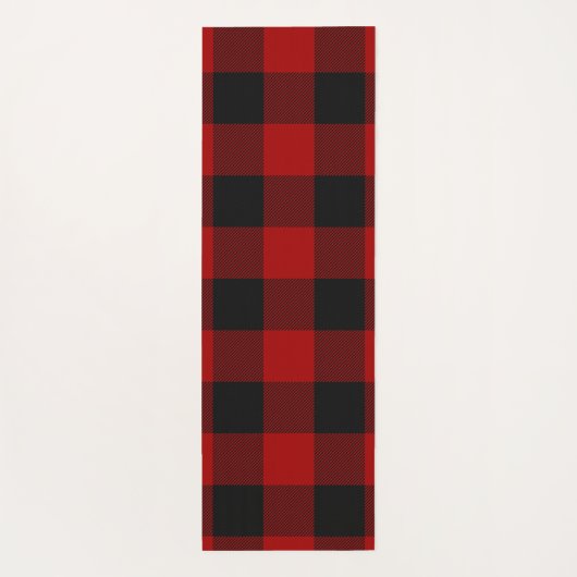 Rob Roy Tartan Red Black Monogram Initialen Yogamat (Achterkant)