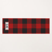 Rob Roy Tartan Red Black Monogram Initialen Yogamat (Voorkant (horizontaal))
