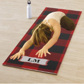 Rob Roy Tartan Red Black Monogram Initialen Yogamat