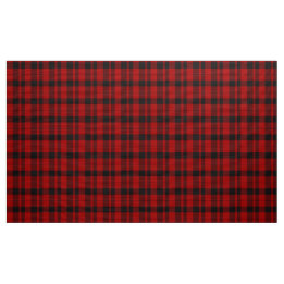 Rob Roy Tartan Rood en Zwart Plaid Fabric Stof