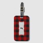 Rob Roy Tartan Rood & Zwart Tas Label & Biz Kaart  Bagagelabel (Voorkant (verticaal))