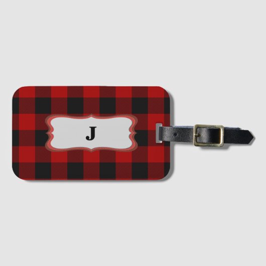 Rob Roy Tartan Rood & Zwart Tas Label & Biz Kaart  Bagagelabel (Voorkant (horizontaal))