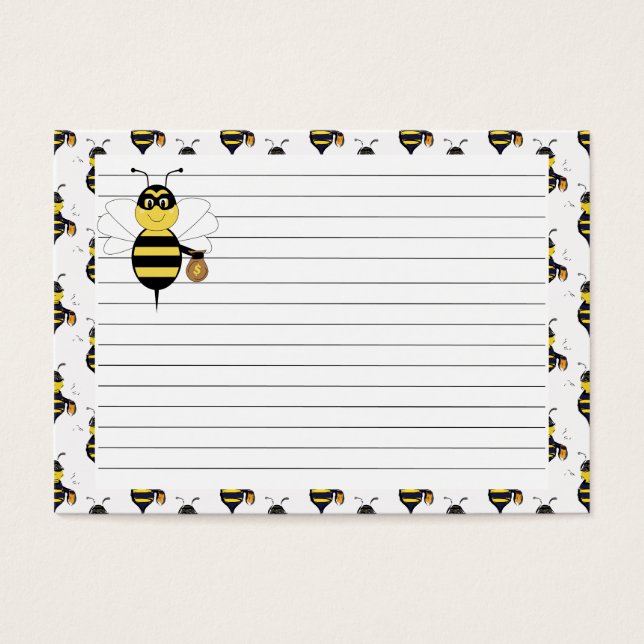 RobBee Bumble Bee Recipe Kaart (Voorkant)