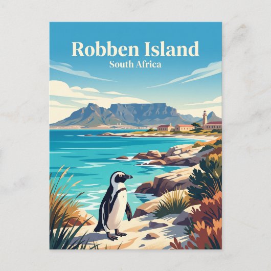 Robbeneiland Zuid-Afrika Briefkaart (Voorkant)