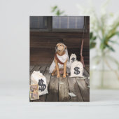 Robber Bride Hond kostuum boek grappige notitiekaa Bedankkaart (Staand voorkant)