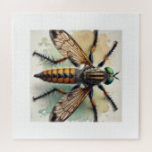 Robber Fly 040924IREF227 - Watercolor Legpuzzel (Horizontaal)