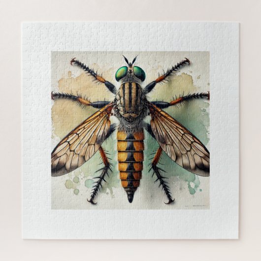 Robber Fly 040924IREF227 - Watercolor Legpuzzel (Verticaal)