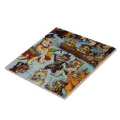 "Robbers and Brigands" van Louis Wain Tegeltje (Zijkant)