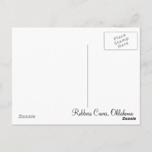 Robbers Caves Oklahoma Briefkaart (Achterkant)