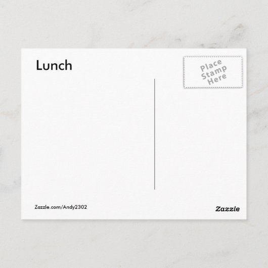 Robbervlieg met briefkaart Snack ~ (Achterkant)