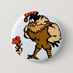 Robbey Rooster Ronde Button 5,7 Cm