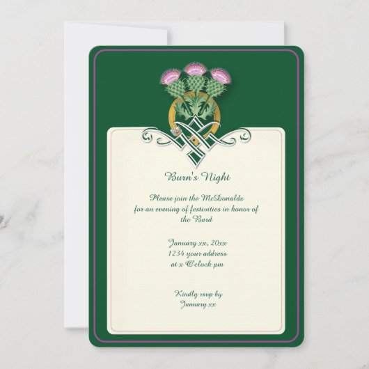 Robbie brandt distel kaart (Voorkant)