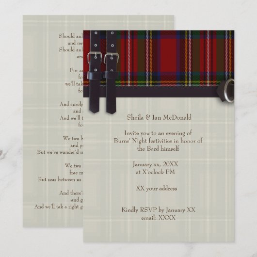 Robbie brandt traditioneel kaart (Voorkant / Achterkant)