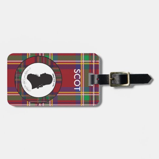 Robbie Burns Bagagelabel (Voorkant horizontaal)