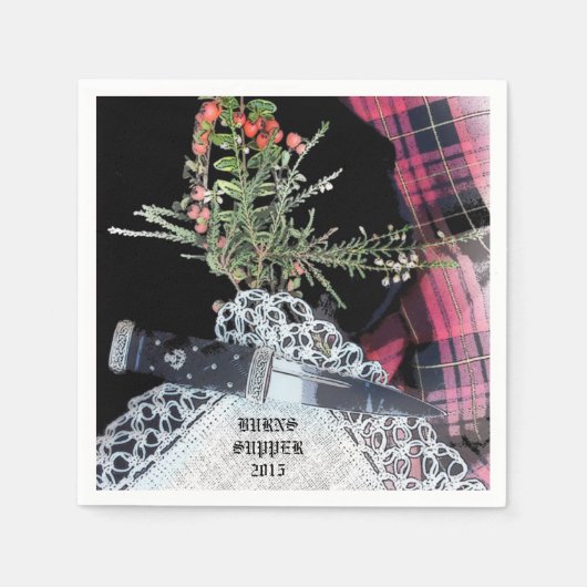 Robbie Burns casual dinerservetten Servetten (Voorkant)
