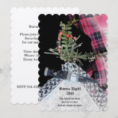 Robbie Burns Casual dineruitnodiging Kaart (Voorkant / Achterkant)