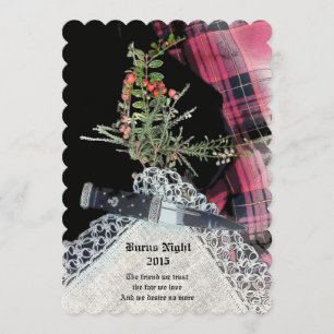 Robbie Burns Casual dineruitnodiging Kaart