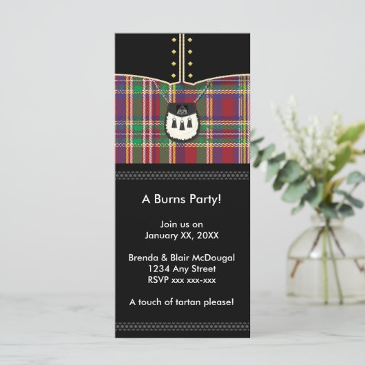 Robbie Burns feestje nodigt vandaag uit (Staand voorkant)