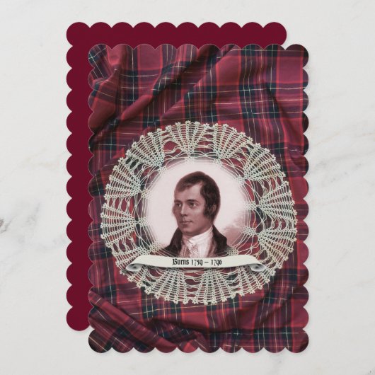 Robbie Burns Highland uitnodiging (Voorkant / Achterkant)