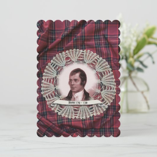 Robbie Burns Highland uitnodiging (Staand voorkant)