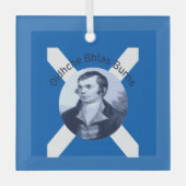 Robbie Burns - In Blue Oidhche Bhlas Burns Saltire Glas Ornament (Voorkant)