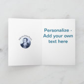 Robbie Burns - Oidhche Bhlas Burns Blauwe tekst Feestdagen Kaart (Binnen)