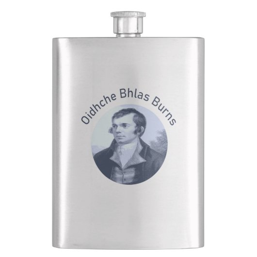 Robbie Burns - Oidhche Bhlas Burns Blue Text Flacon (Voorkant)