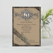 Robbie Burns Sash Uitnodiging (Staand voorkant)