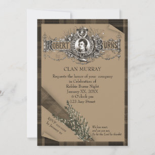 Robbie Burns Sash Uitnodiging
