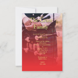 Robbie Burns Schotland Sentimenteel Feest Uitnodig Kaart