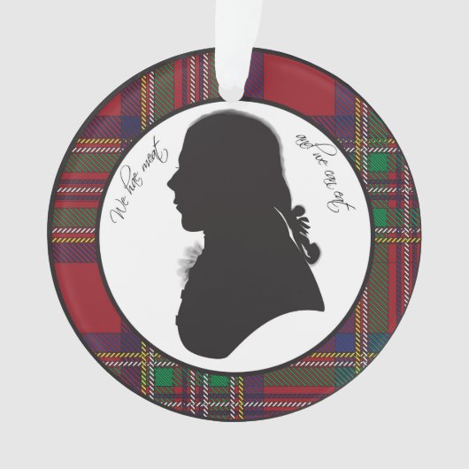 Robbie Burns silhouet ornament (voorkant)