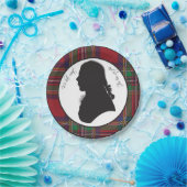 Robbie Burns silhouet Papieren Bordje (Feest)