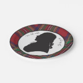 Robbie Burns silhouet Papieren Bordje (Gekanteld)