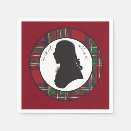 Robbie Burns silhouet servetten (Voorkant)