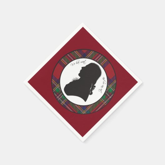 Robbie Burns silhouet servetten (Hoek)