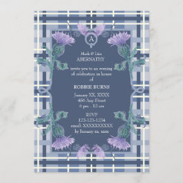 Robbie Burns Tartan en Thistle Kaart