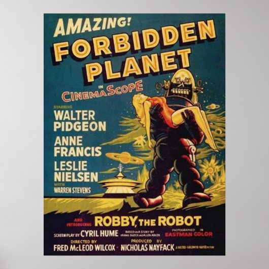Robbie de Robot Forned Planet Poster (Voorkant)