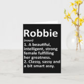 Robbie Definitie Gepersonaliseerde Naam Grappige K Kaart (Gele Bloem)