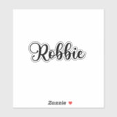Robbie Naam - Handgeschreven kalligrafie Sticker (Vel)