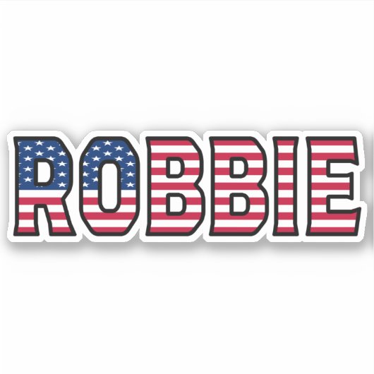 Robbie Name Vorname USA Sticker Stickerset (Voorkant)