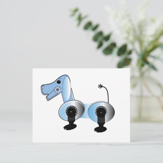 Robbie Steampunk Dog Briefkaart (Staand voorkant)