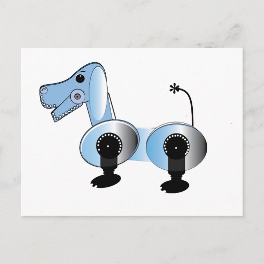 Robbie Steampunk Dog Briefkaart (Voorkant)