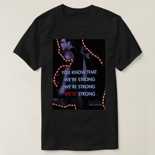 Robbie Williams Premium T-shirt (Design voorkant)