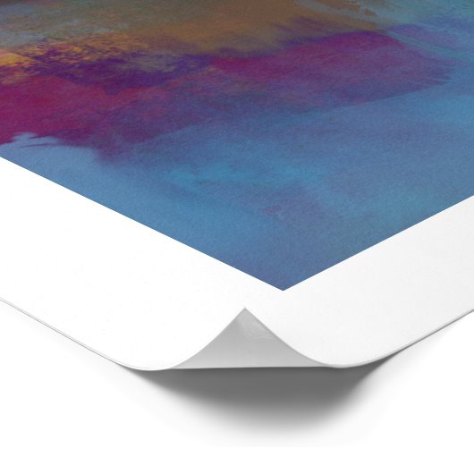 Robbin-ei-blauwe lucht landschapskunst poster (Hoek)