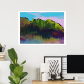 Robbin-ei-blauwe lucht landschapskunst poster (Thuiskantoor)