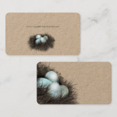 "Robbineeieren visitekaartjes nest" (Voorkant / Achterkant)