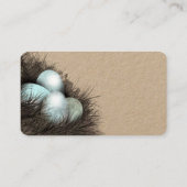 "Robbineeieren visitekaartjes nest" (Achterkant)